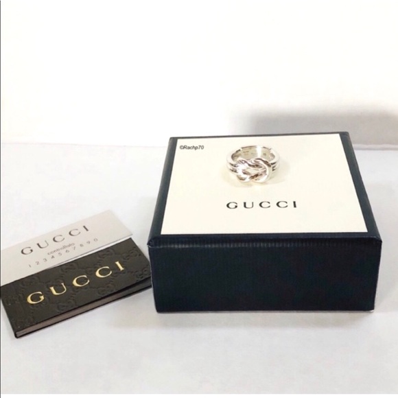 New Authentic GUCCI "Grande" Knot Sterling Ring - Picture 2 of 8